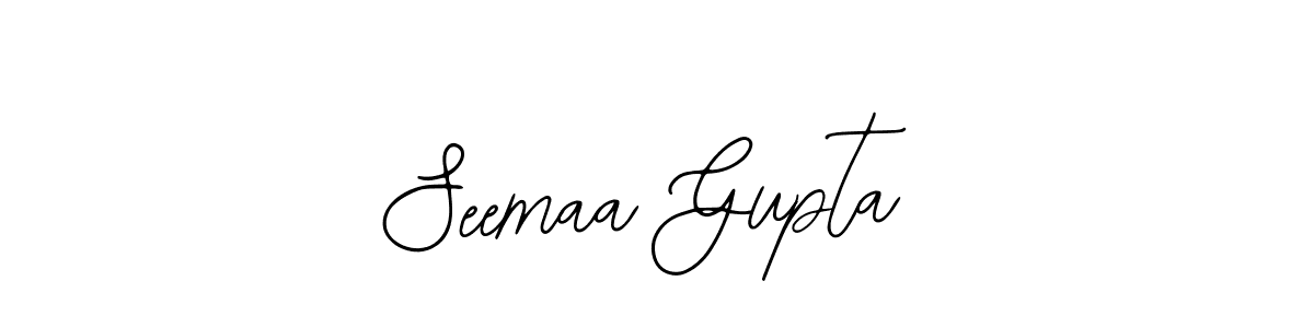 Bearetta-2O07w is a professional signature style that is perfect for those who want to add a touch of class to their signature. It is also a great choice for those who want to make their signature more unique. Get Seemaa Gupta name to fancy signature for free. Seemaa Gupta signature style 12 images and pictures png