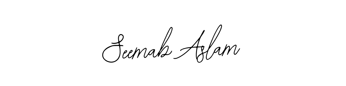 Create a beautiful signature design for name Seemab Aslam. With this signature (Bearetta-2O07w) fonts, you can make a handwritten signature for free. Seemab Aslam signature style 12 images and pictures png