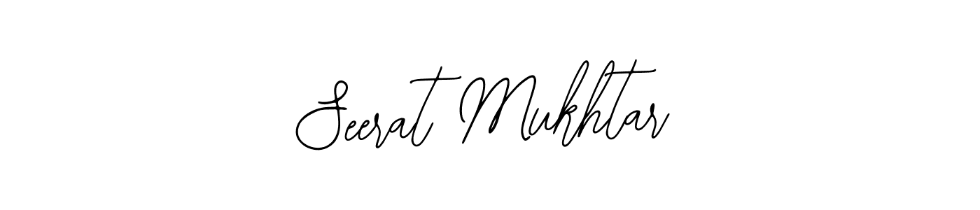 You should practise on your own different ways (Bearetta-2O07w) to write your name (Seerat Mukhtar) in signature. don't let someone else do it for you. Seerat Mukhtar signature style 12 images and pictures png