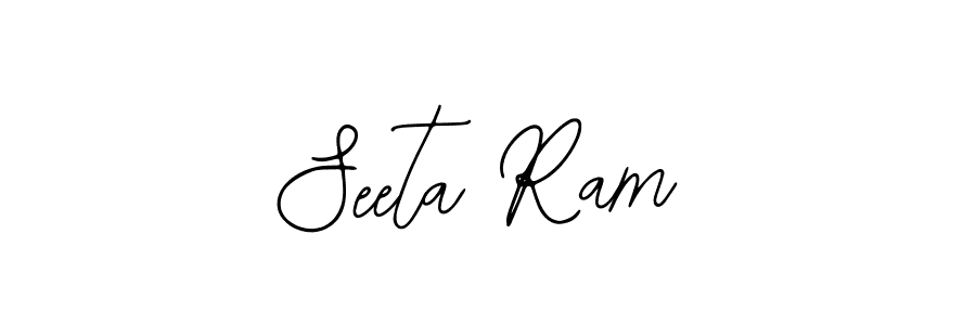 You should practise on your own different ways (Bearetta-2O07w) to write your name (Seeta Ram) in signature. don't let someone else do it for you. Seeta Ram signature style 12 images and pictures png
