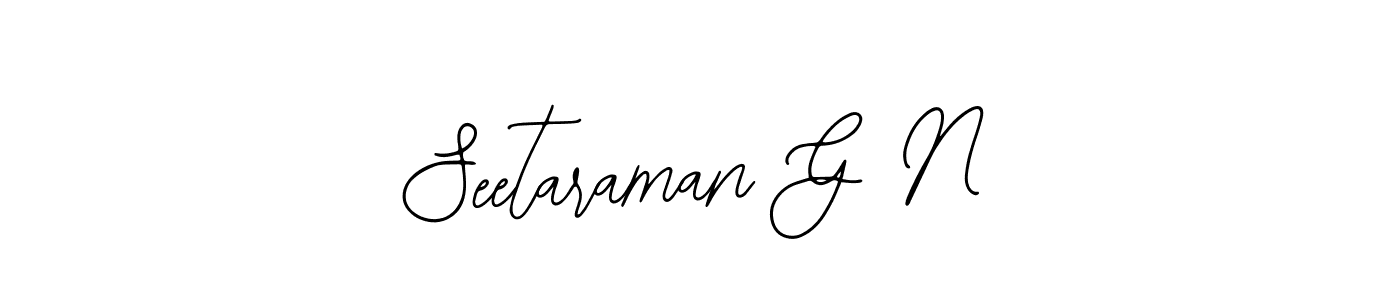 Design your own signature with our free online signature maker. With this signature software, you can create a handwritten (Bearetta-2O07w) signature for name Seetaraman G N. Seetaraman G N signature style 12 images and pictures png