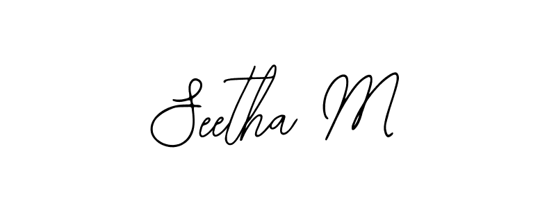 Create a beautiful signature design for name Seetha M. With this signature (Bearetta-2O07w) fonts, you can make a handwritten signature for free. Seetha M signature style 12 images and pictures png