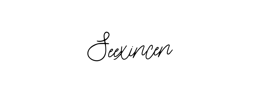 The best way (Bearetta-2O07w) to make a short signature is to pick only two or three words in your name. The name Seexincen include a total of six letters. For converting this name. Seexincen signature style 12 images and pictures png