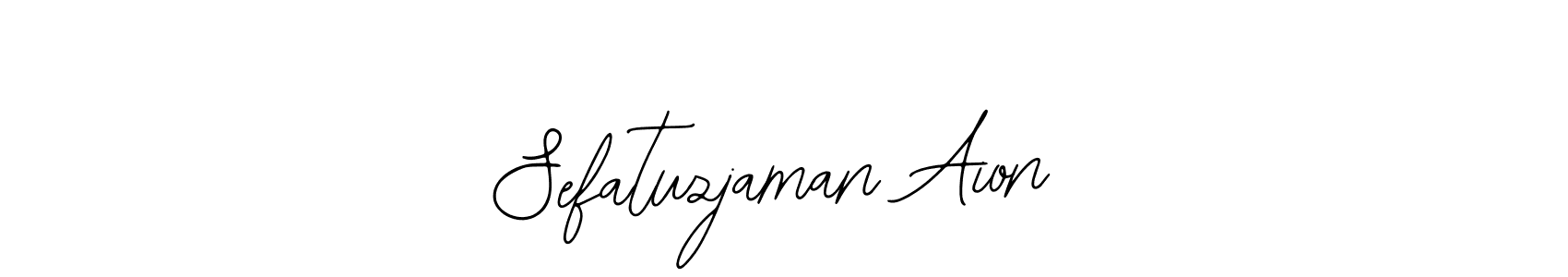 How to make Sefatuzjaman Aion name signature. Use Bearetta-2O07w style for creating short signs online. This is the latest handwritten sign. Sefatuzjaman Aion signature style 12 images and pictures png