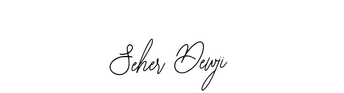 How to make Seher Dewji name signature. Use Bearetta-2O07w style for creating short signs online. This is the latest handwritten sign. Seher Dewji signature style 12 images and pictures png