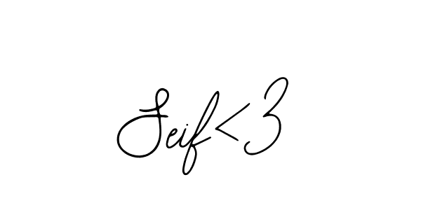 How to make Seif<3 signature? Bearetta-2O07w is a professional autograph style. Create handwritten signature for Seif<3 name. Seif<3 signature style 12 images and pictures png