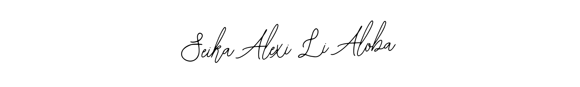 Create a beautiful signature design for name Seika Alexi Li Aloba. With this signature (Bearetta-2O07w) fonts, you can make a handwritten signature for free. Seika Alexi Li Aloba signature style 12 images and pictures png