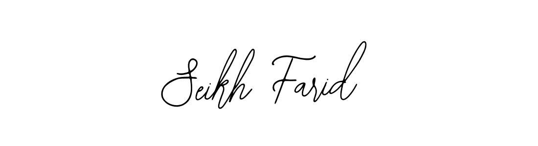 How to make Seikh Farid name signature. Use Bearetta-2O07w style for creating short signs online. This is the latest handwritten sign. Seikh Farid signature style 12 images and pictures png