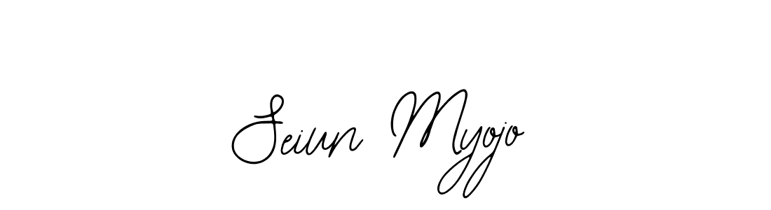 Use a signature maker to create a handwritten signature online. With this signature software, you can design (Bearetta-2O07w) your own signature for name Seiun Myojo. Seiun Myojo signature style 12 images and pictures png