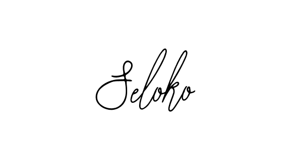 Design your own signature with our free online signature maker. With this signature software, you can create a handwritten (Bearetta-2O07w) signature for name Seloko. Seloko signature style 12 images and pictures png