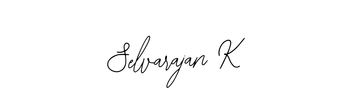 Use a signature maker to create a handwritten signature online. With this signature software, you can design (Bearetta-2O07w) your own signature for name Selvarajan K. Selvarajan K signature style 12 images and pictures png