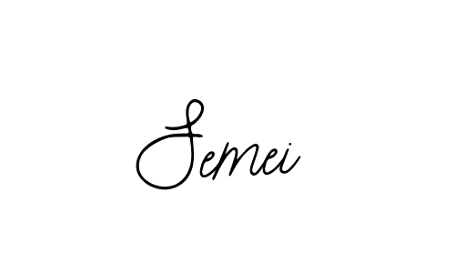 You should practise on your own different ways (Bearetta-2O07w) to write your name (Semei) in signature. don't let someone else do it for you. Semei signature style 12 images and pictures png