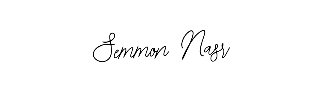 Make a beautiful signature design for name Semmon Nasr. With this signature (Bearetta-2O07w) style, you can create a handwritten signature for free. Semmon Nasr signature style 12 images and pictures png