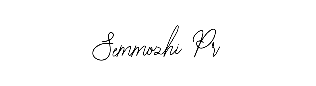 Semmozhi Pr stylish signature style. Best Handwritten Sign (Bearetta-2O07w) for my name. Handwritten Signature Collection Ideas for my name Semmozhi Pr. Semmozhi Pr signature style 12 images and pictures png