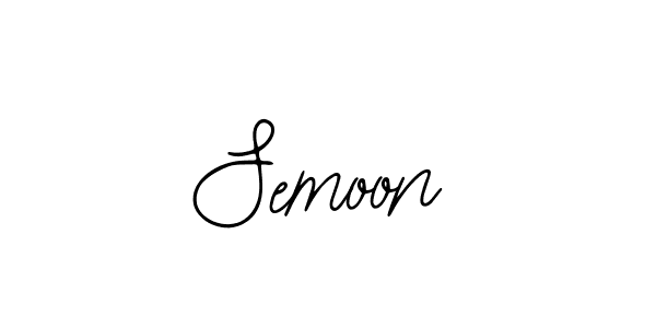 Use a signature maker to create a handwritten signature online. With this signature software, you can design (Bearetta-2O07w) your own signature for name Semoon. Semoon signature style 12 images and pictures png