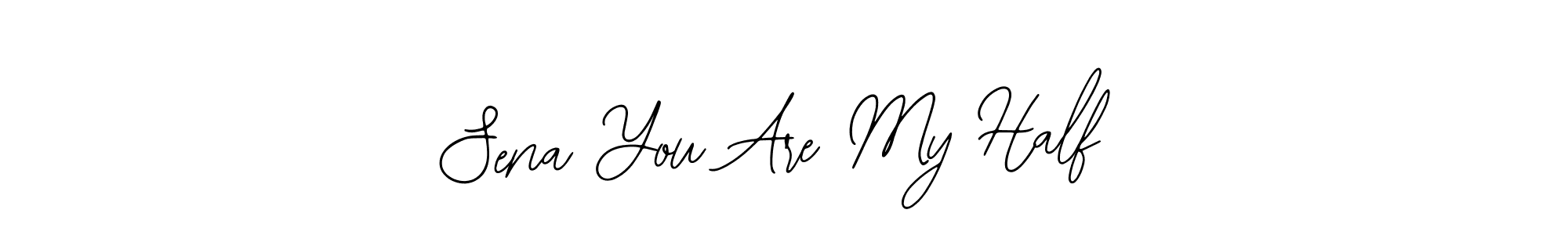 Also You can easily find your signature by using the search form. We will create Sena You Are My Half name handwritten signature images for you free of cost using Bearetta-2O07w sign style. Sena You Are My Half signature style 12 images and pictures png