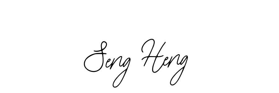 Use a signature maker to create a handwritten signature online. With this signature software, you can design (Bearetta-2O07w) your own signature for name Seng Heng. Seng Heng signature style 12 images and pictures png