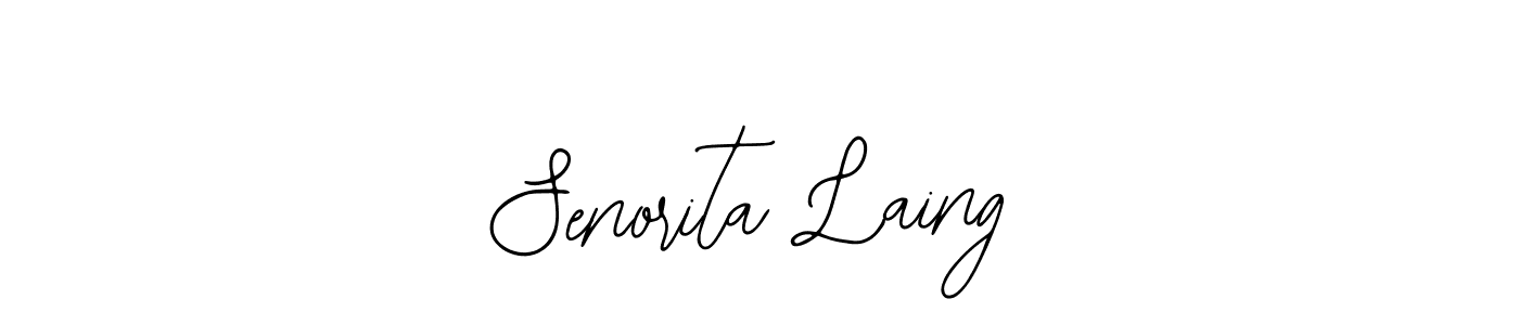 Similarly Bearetta-2O07w is the best handwritten signature design. Signature creator online .You can use it as an online autograph creator for name Senorita Laing. Senorita Laing signature style 12 images and pictures png