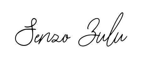 The Bearetta-2O07w font transforms the name Senzo Zulu into an executive sign with sharp precision and distinguished character. Senzo Zulu signature style 12 images and pictures png