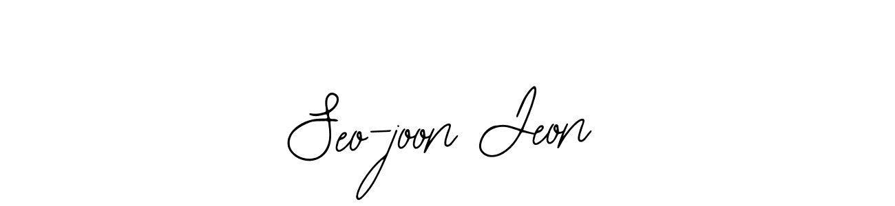 You should practise on your own different ways (Bearetta-2O07w) to write your name (Seo-joon Jeon) in signature. don't let someone else do it for you. Seo-joon Jeon signature style 12 images and pictures png