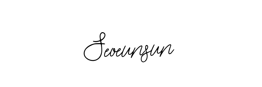 You should practise on your own different ways (Bearetta-2O07w) to write your name (Seoeunsun) in signature. don't let someone else do it for you. Seoeunsun signature style 12 images and pictures png