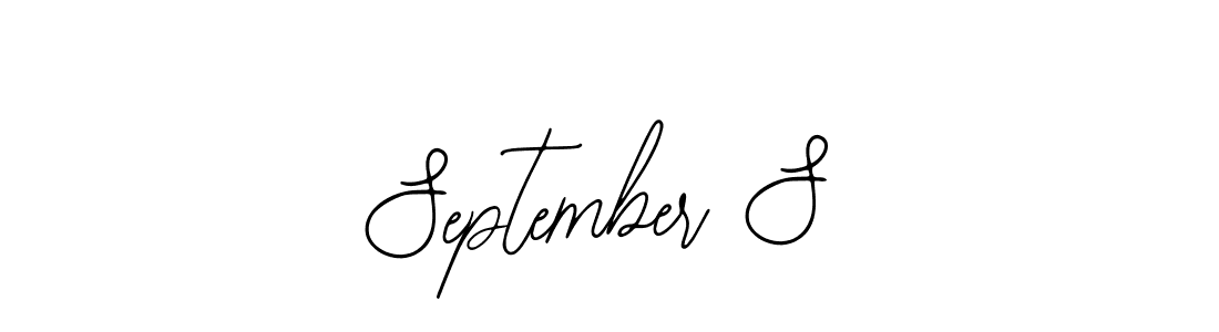 if you are searching for the best signature style for your name September S. so please give up your signature search. here we have designed multiple signature styles  using Bearetta-2O07w. September S signature style 12 images and pictures png