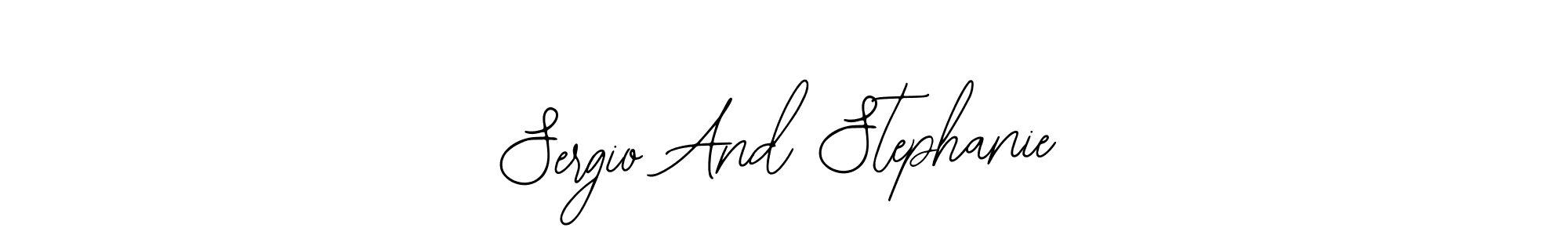 Design your own signature with our free online signature maker. With this signature software, you can create a handwritten (Bearetta-2O07w) signature for name Sergio And Stephanie. Sergio And Stephanie signature style 12 images and pictures png