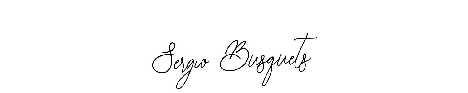 You should practise on your own different ways (Bearetta-2O07w) to write your name (Sergio Busquets) in signature. don't let someone else do it for you. Sergio Busquets signature style 12 images and pictures png