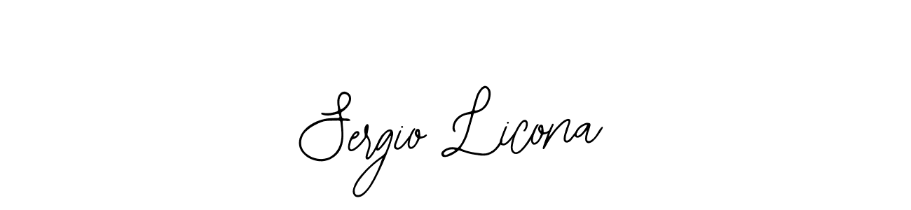Use a signature maker to create a handwritten signature online. With this signature software, you can design (Bearetta-2O07w) your own signature for name Sergio Licona. Sergio Licona signature style 12 images and pictures png