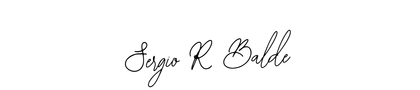 How to make Sergio R Balde name signature. Use Bearetta-2O07w style for creating short signs online. This is the latest handwritten sign. Sergio R Balde signature style 12 images and pictures png
