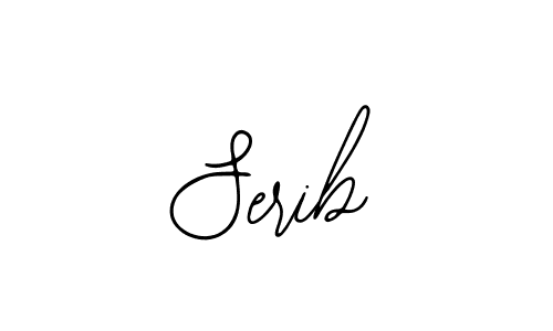 You should practise on your own different ways (Bearetta-2O07w) to write your name (Serib) in signature. don't let someone else do it for you. Serib signature style 12 images and pictures png