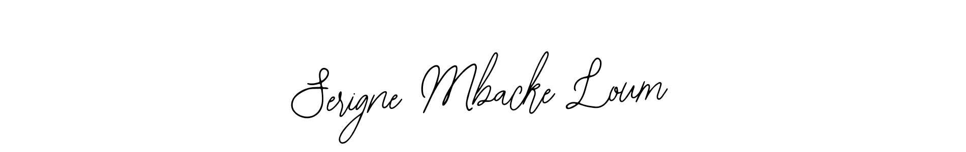 Bearetta-2O07w is a professional signature style that is perfect for those who want to add a touch of class to their signature. It is also a great choice for those who want to make their signature more unique. Get Serigne Mbacke Loum name to fancy signature for free. Serigne Mbacke Loum signature style 12 images and pictures png
