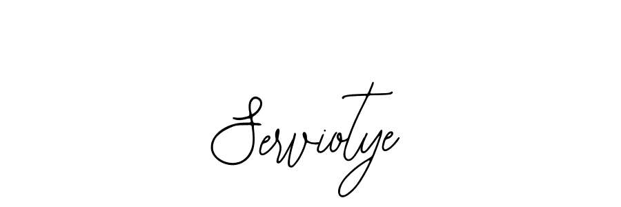 Use a signature maker to create a handwritten signature online. With this signature software, you can design (Bearetta-2O07w) your own signature for name Serviotye. Serviotye signature style 12 images and pictures png