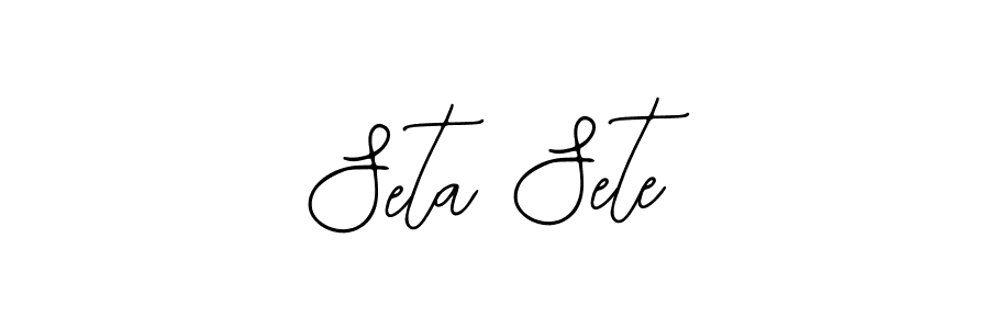 You should practise on your own different ways (Bearetta-2O07w) to write your name (Seta Sete) in signature. don't let someone else do it for you. Seta Sete signature style 12 images and pictures png