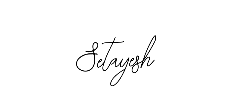 The best way (Bearetta-2O07w) to make a short signature is to pick only two or three words in your name. The name Setayesh include a total of six letters. For converting this name. Setayesh signature style 12 images and pictures png