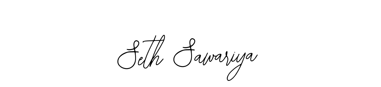 How to make Seth Sawariya name signature. Use Bearetta-2O07w style for creating short signs online. This is the latest handwritten sign. Seth Sawariya signature style 12 images and pictures png