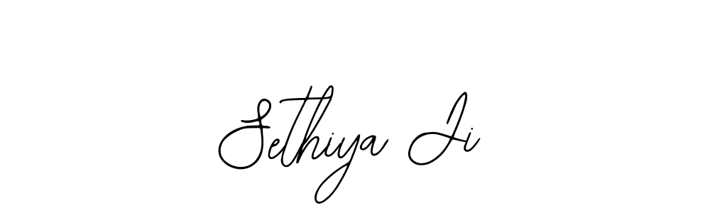 Use a signature maker to create a handwritten signature online. With this signature software, you can design (Bearetta-2O07w) your own signature for name Sethiya Ji. Sethiya Ji signature style 12 images and pictures png