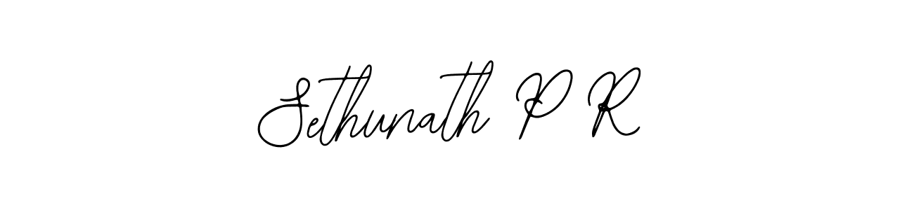 Design your own signature with our free online signature maker. With this signature software, you can create a handwritten (Bearetta-2O07w) signature for name Sethunath P R. Sethunath P R signature style 12 images and pictures png