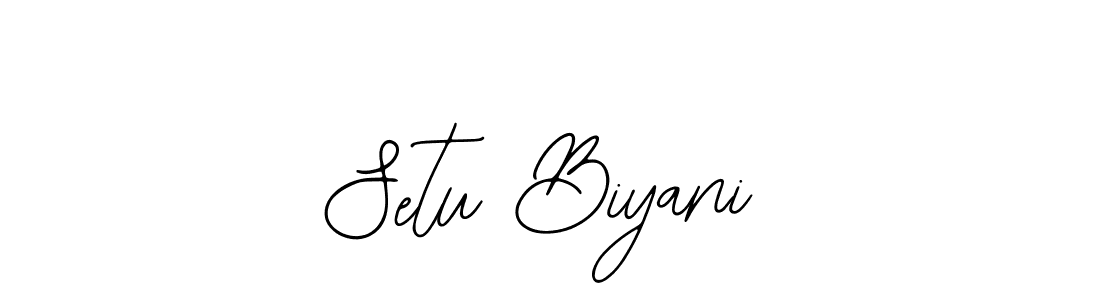 You should practise on your own different ways (Bearetta-2O07w) to write your name (Setu Biyani) in signature. don't let someone else do it for you. Setu Biyani signature style 12 images and pictures png
