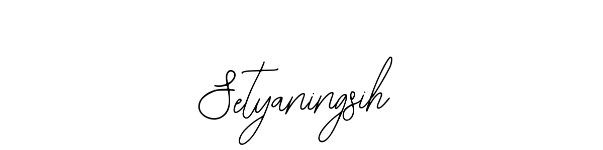 Design your own signature with our free online signature maker. With this signature software, you can create a handwritten (Bearetta-2O07w) signature for name Setyaningsih. Setyaningsih signature style 12 images and pictures png
