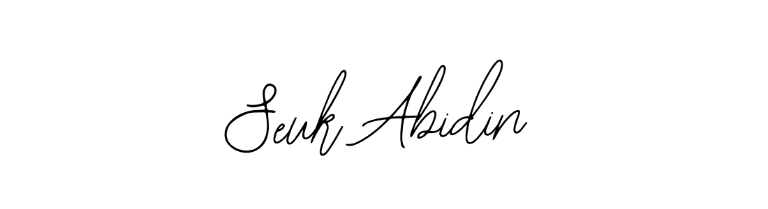 The best way (Bearetta-2O07w) to make a short signature is to pick only two or three words in your name. The name Seuk Abidin include a total of six letters. For converting this name. Seuk Abidin signature style 12 images and pictures png