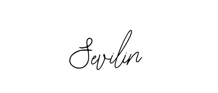 How to make Sevilin name signature. Use Bearetta-2O07w style for creating short signs online. This is the latest handwritten sign. Sevilin signature style 12 images and pictures png
