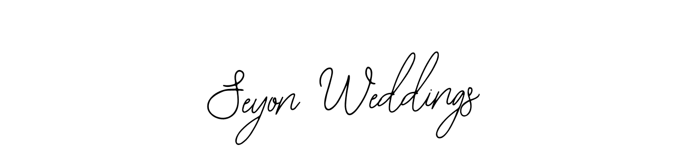 Use a signature maker to create a handwritten signature online. With this signature software, you can design (Bearetta-2O07w) your own signature for name Seyon Weddings. Seyon Weddings signature style 12 images and pictures png