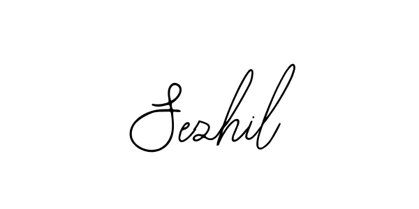 How to make Sezhil name signature. Use Bearetta-2O07w style for creating short signs online. This is the latest handwritten sign. Sezhil signature style 12 images and pictures png