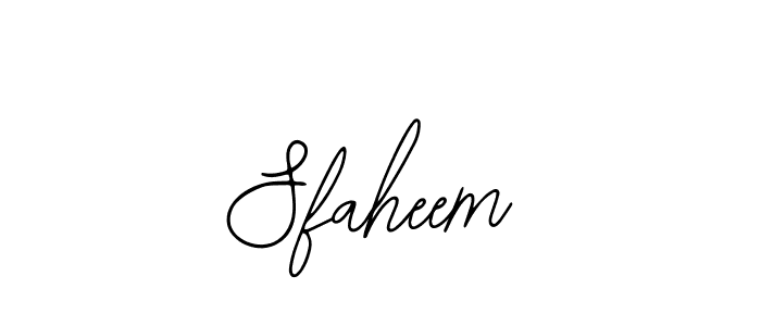 Use a signature maker to create a handwritten signature online. With this signature software, you can design (Bearetta-2O07w) your own signature for name Sfaheem. Sfaheem signature style 12 images and pictures png