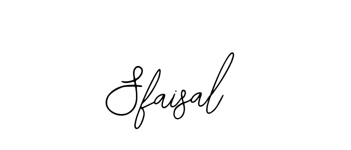 How to make Sfaisal name signature. Use Bearetta-2O07w style for creating short signs online. This is the latest handwritten sign. Sfaisal signature style 12 images and pictures png