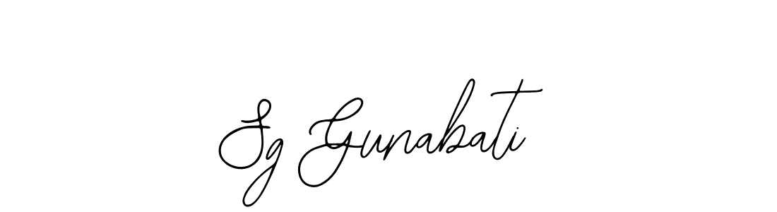 Use a signature maker to create a handwritten signature online. With this signature software, you can design (Bearetta-2O07w) your own signature for name Sg Gunabati. Sg Gunabati signature style 12 images and pictures png