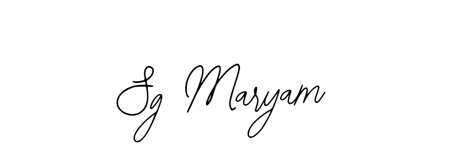 Make a beautiful signature design for name Sg Maryam. Use this online signature maker to create a handwritten signature for free. Sg Maryam signature style 12 images and pictures png