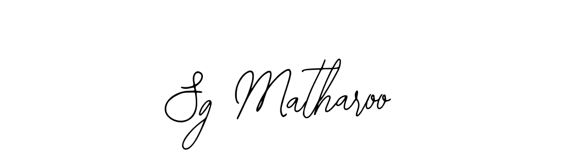 How to make Sg Matharoo name signature. Use Bearetta-2O07w style for creating short signs online. This is the latest handwritten sign. Sg Matharoo signature style 12 images and pictures png