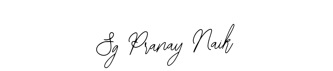 The best way (Bearetta-2O07w) to make a short signature is to pick only two or three words in your name. The name Sg Pranay Naik include a total of six letters. For converting this name. Sg Pranay Naik signature style 12 images and pictures png